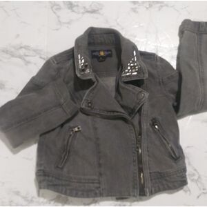 Lucky Brand girls moto style denim jacket